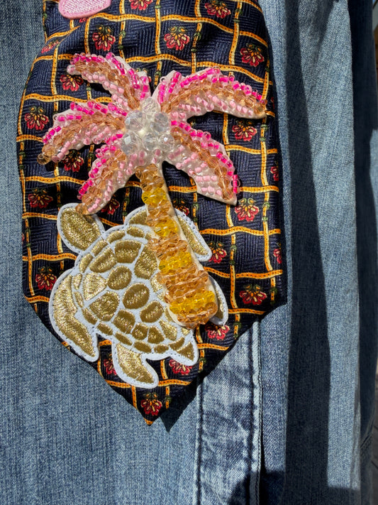 Cravate bijou - "Original Palm"- pièce unique