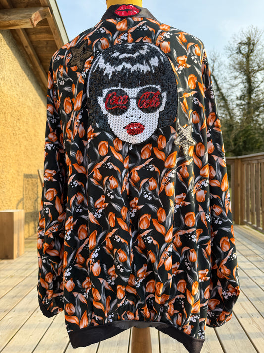Kimono femme original - "Noir Désir"- Pièce unique