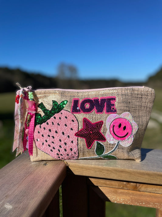 Pochette Glitter Pop “Fraise Love & Fun”