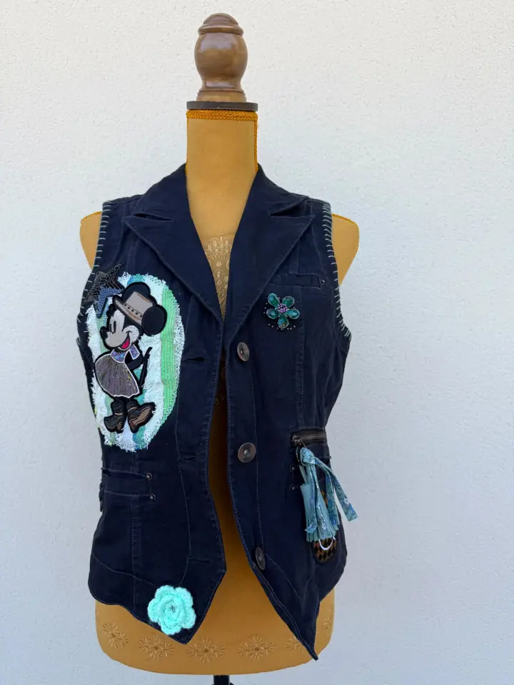 Blazer bleu nuit MissPom' avec portrait de femme
