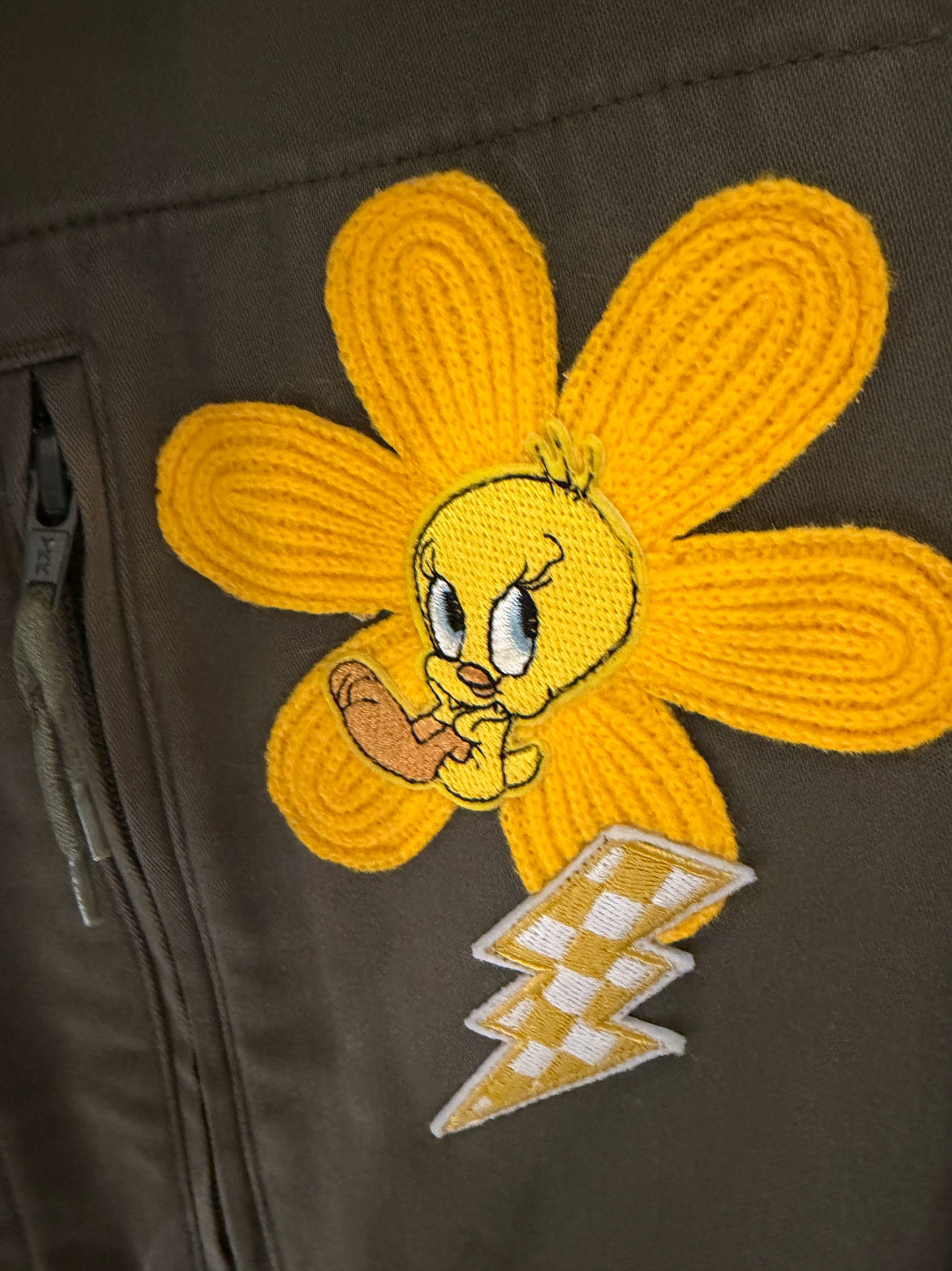 Veste Treillis militaire customisée - "Sunshine" - pièce unique