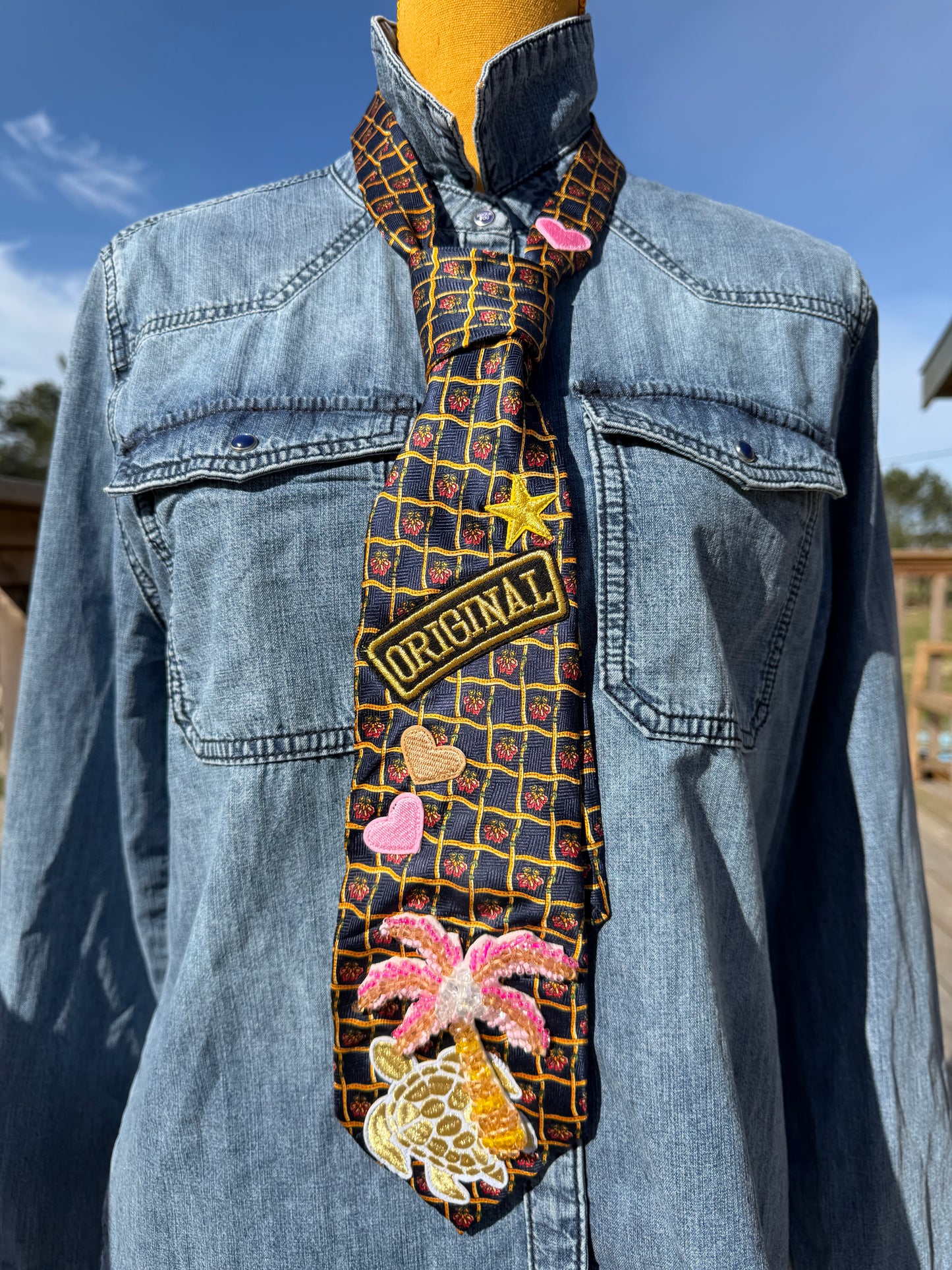 Cravate bijou - "Original Palm"- pièce unique