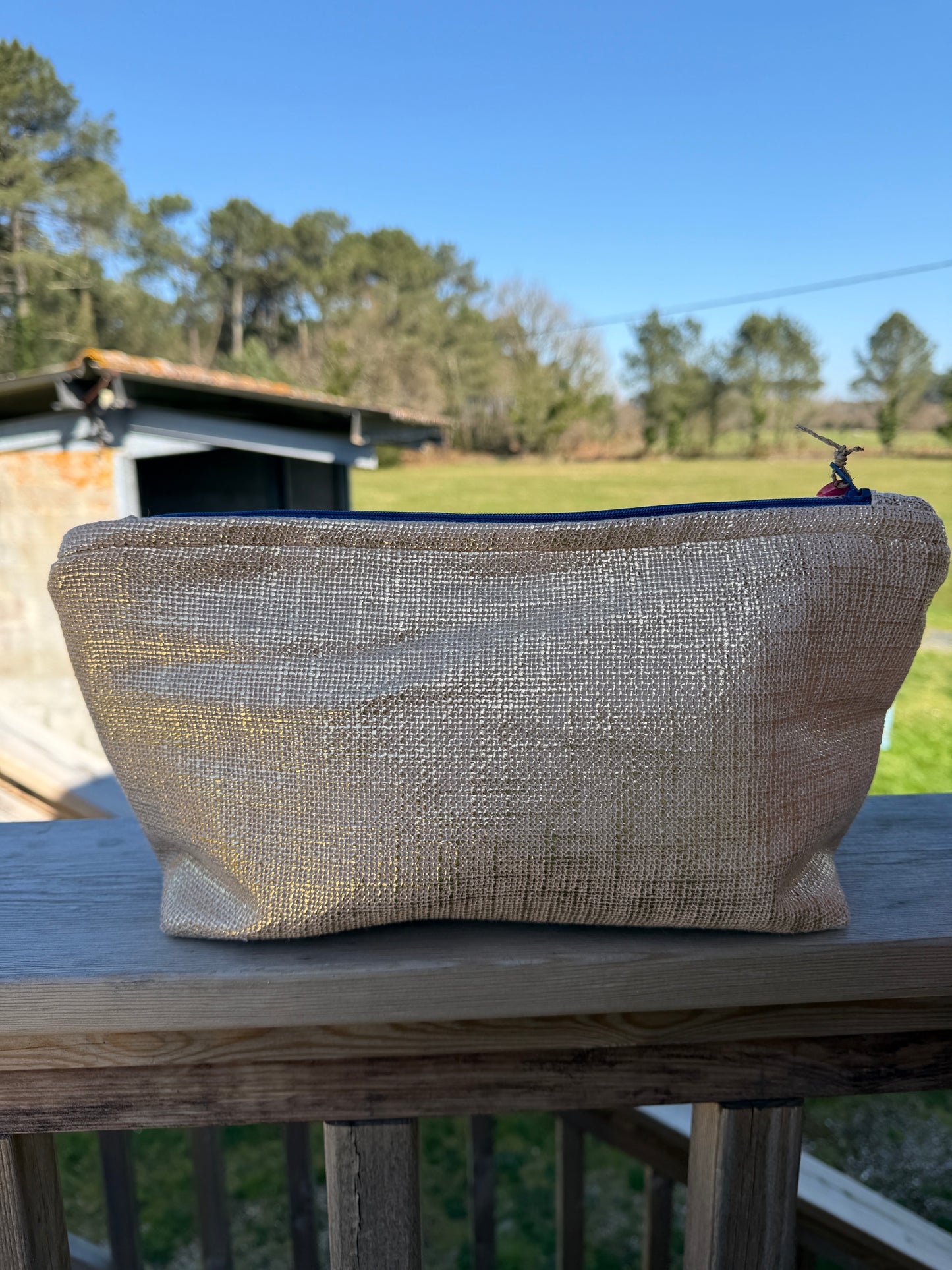Pochette femme - "Do You Love Me"- tissu lamé - pièce unique