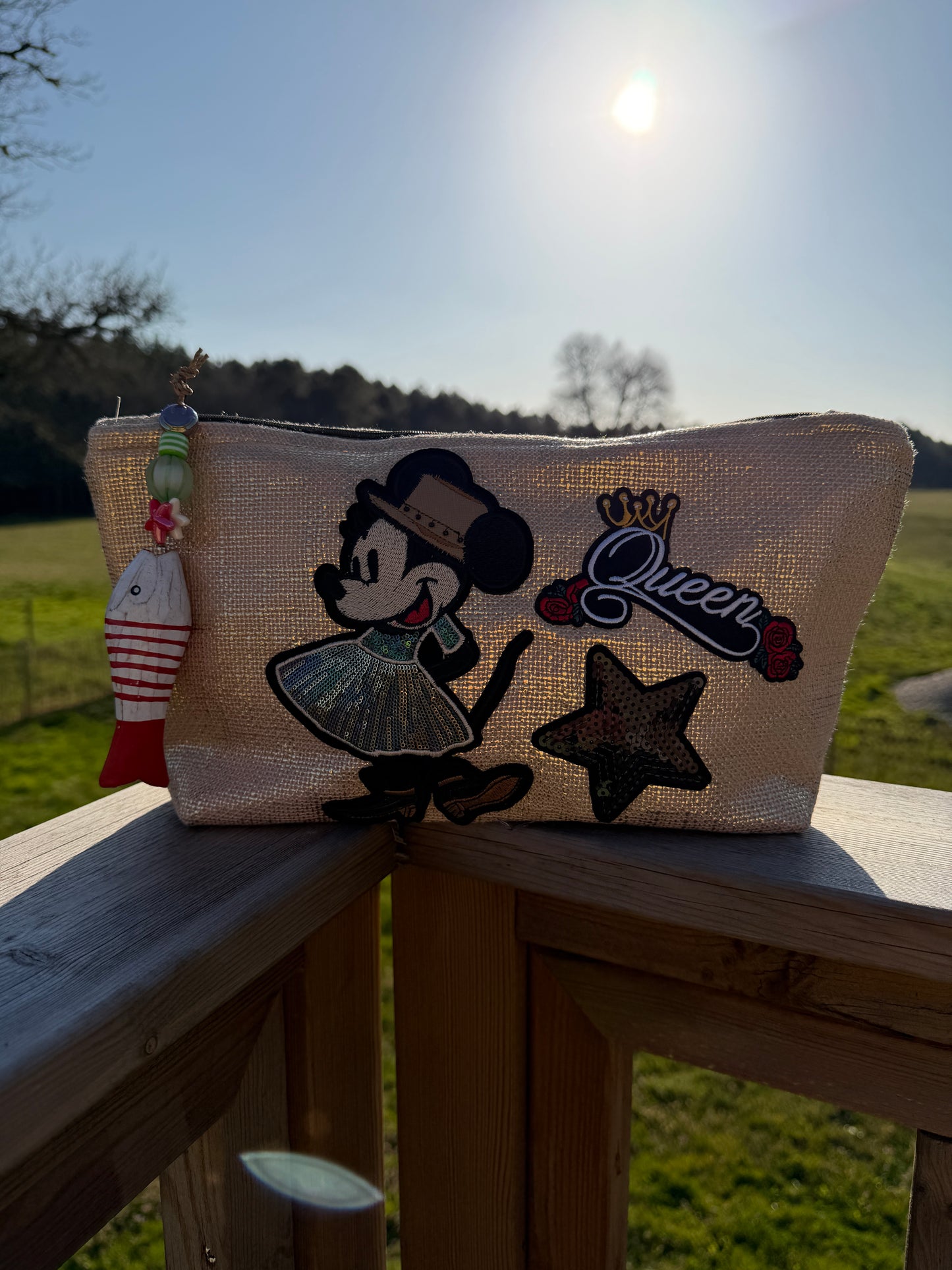 Pochette femme - "Queen Mood"- tissu lamé -pièce unique