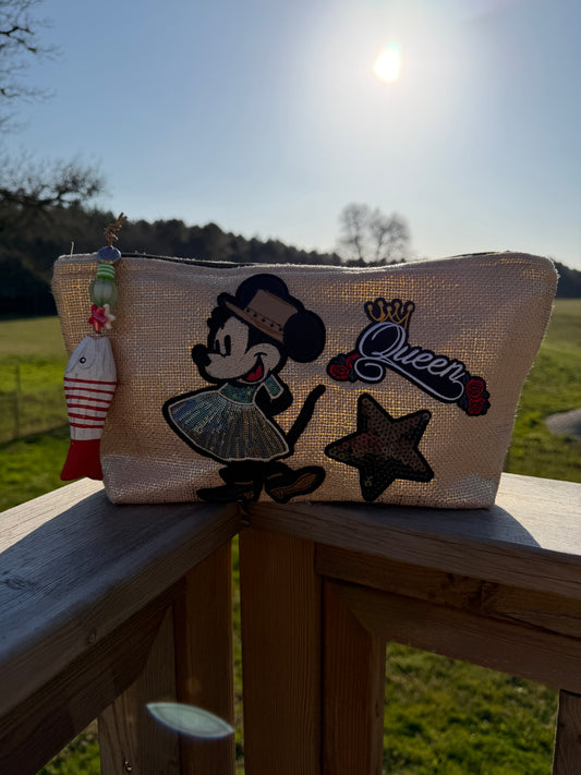 Pochette femme - "Queen Mood"- tissu lamé -pièce unique