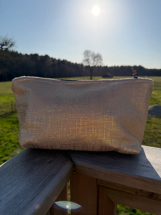 Pochette femme - "Queen Mood"- tissu lamé -pièce unique