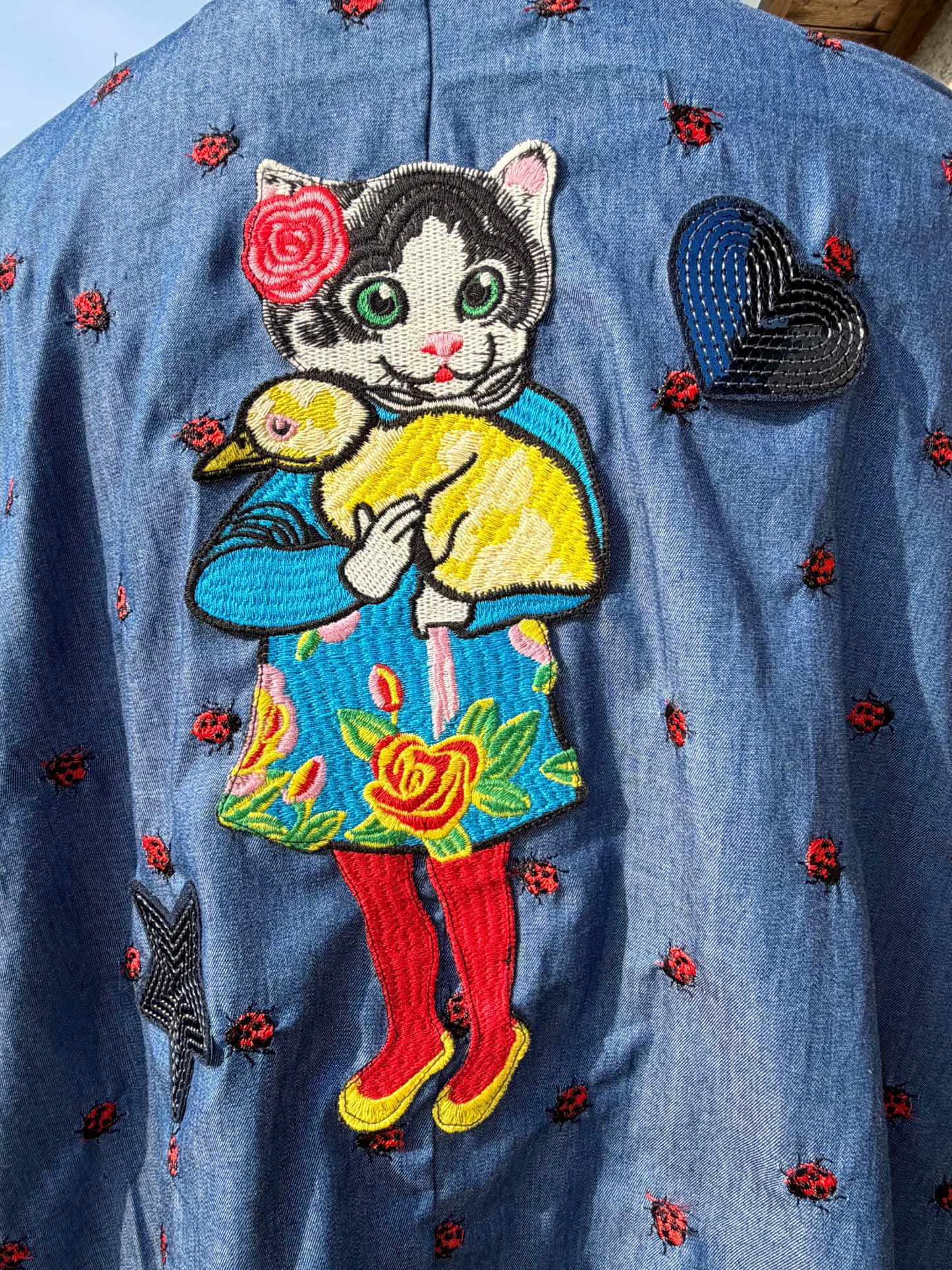 Kimono femme - "Chat Beauté" - Pièce unique