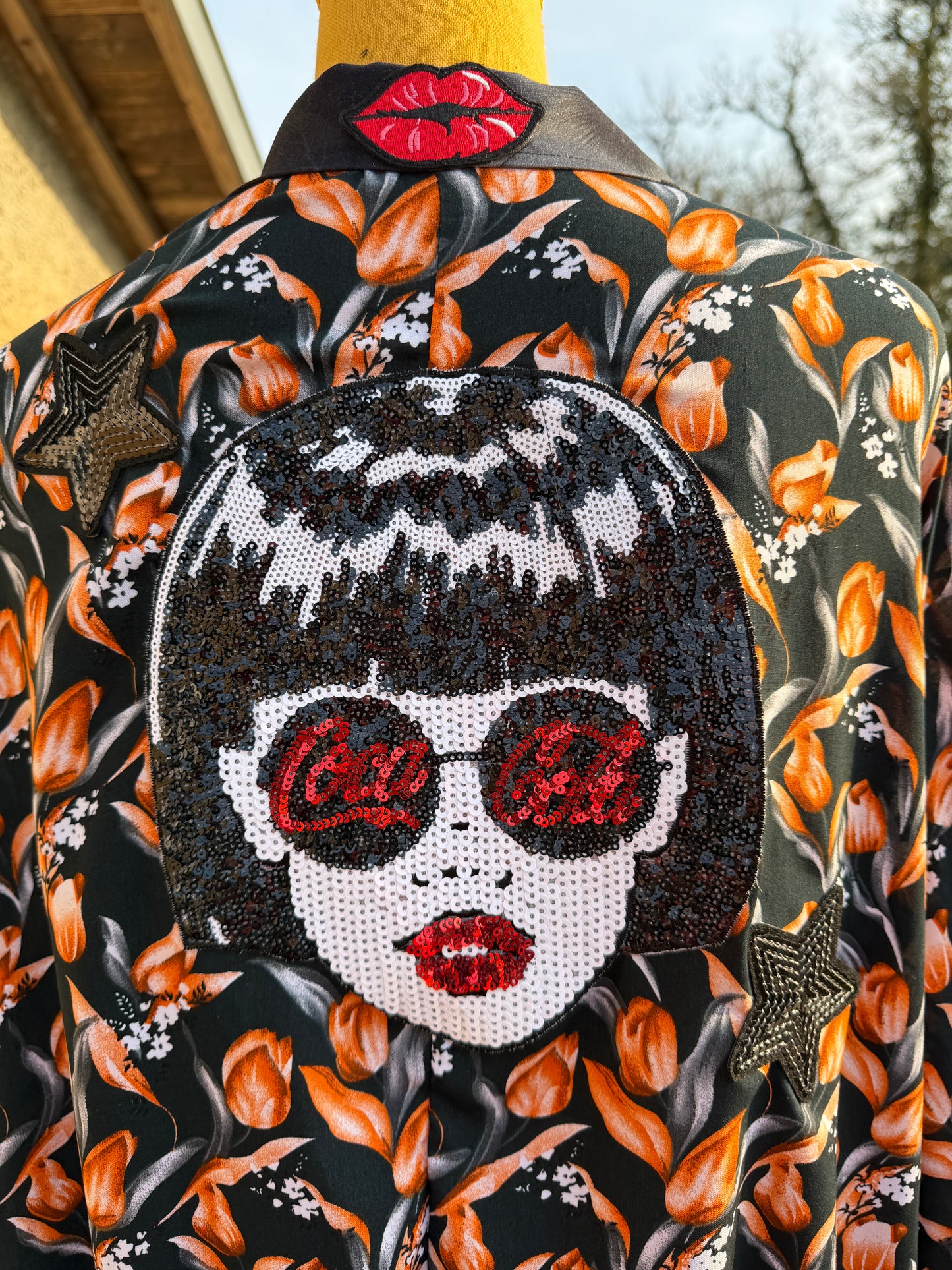 Kimono femme original - "Noir Désir"- Pièce unique