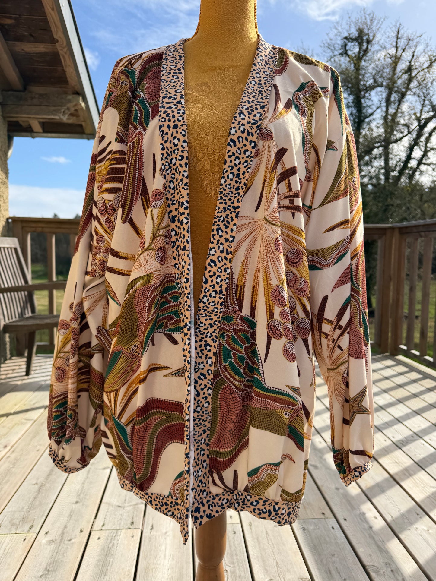 Kimono femme - " Soleil " - pièce unique