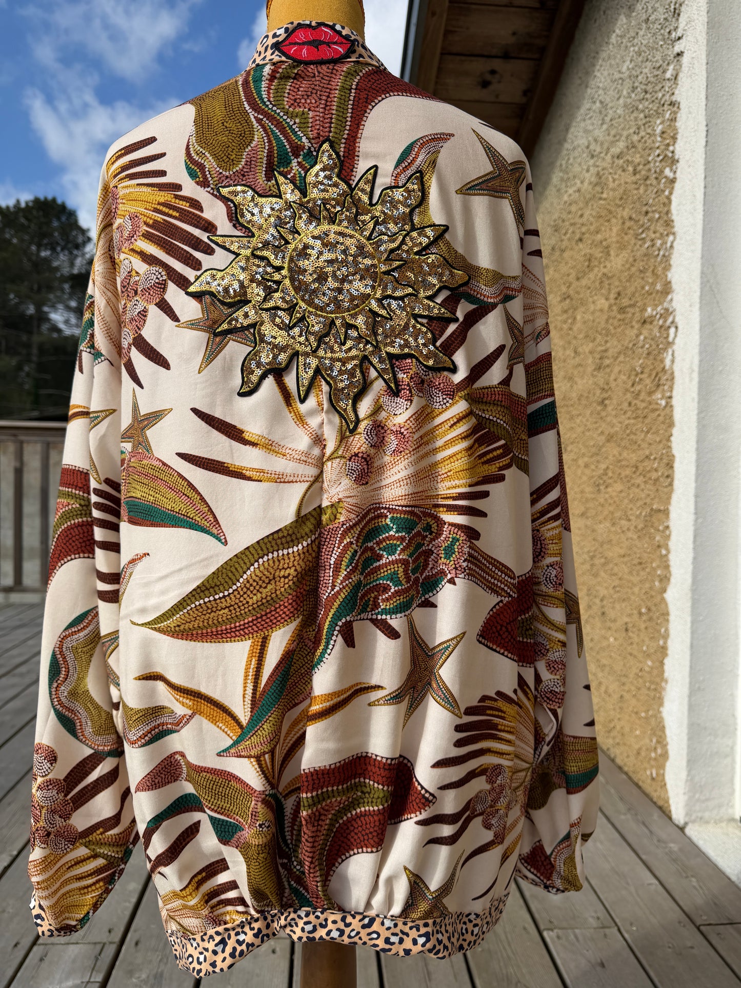Kimono femme - " Soleil " - pièce unique