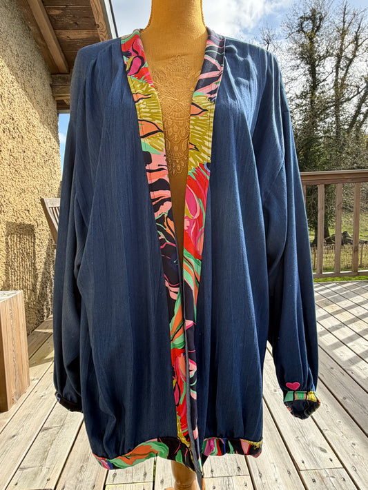 Kimono femme - "Regard du coeur" - pièce unique