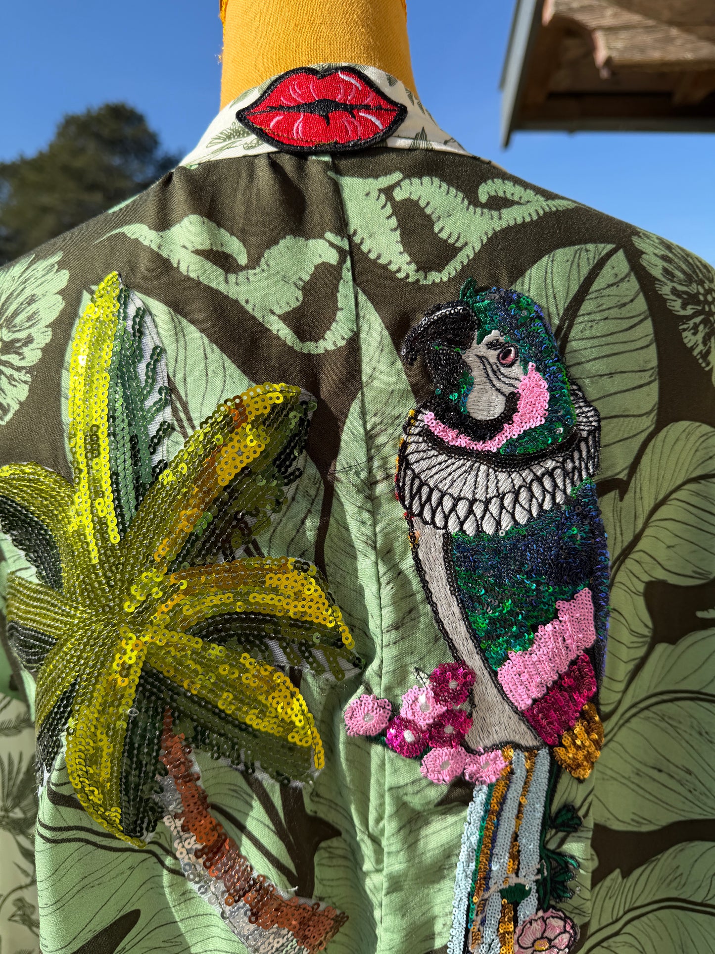 Kimono femme - "Tropical Chic " - Pièce unique